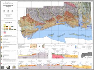 Geological Map of Costal Mississippi, Arial and Side views